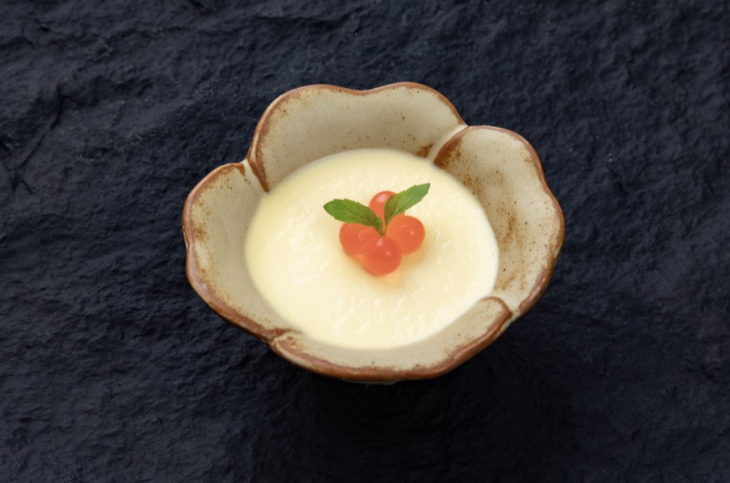 A plated course from the eight-course menu