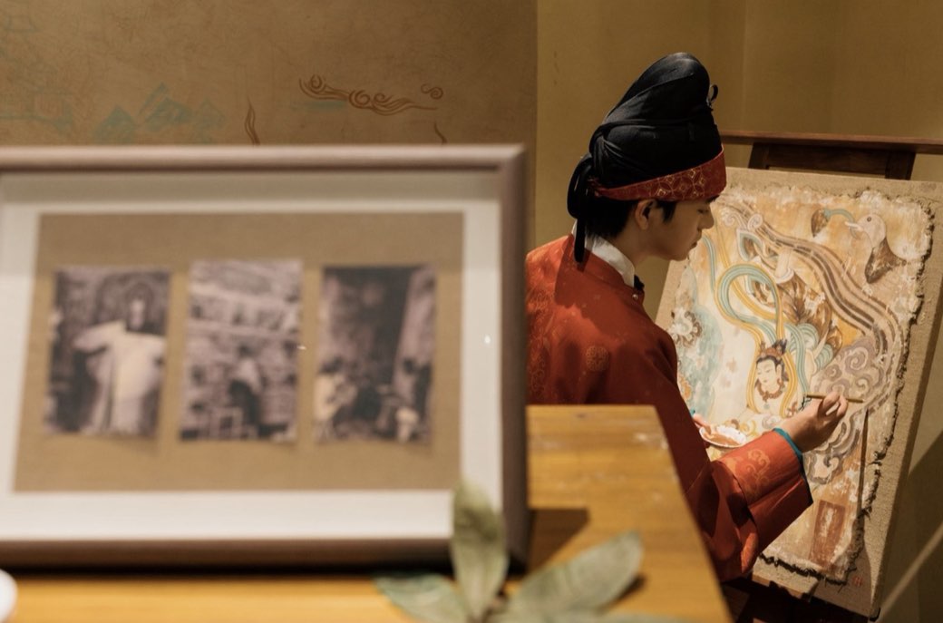 A calligrapher at work